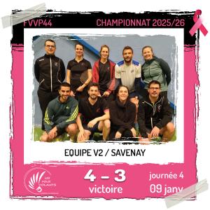 Rencontre J4 de la V2 : Vigneux contre Savenay (victoire)